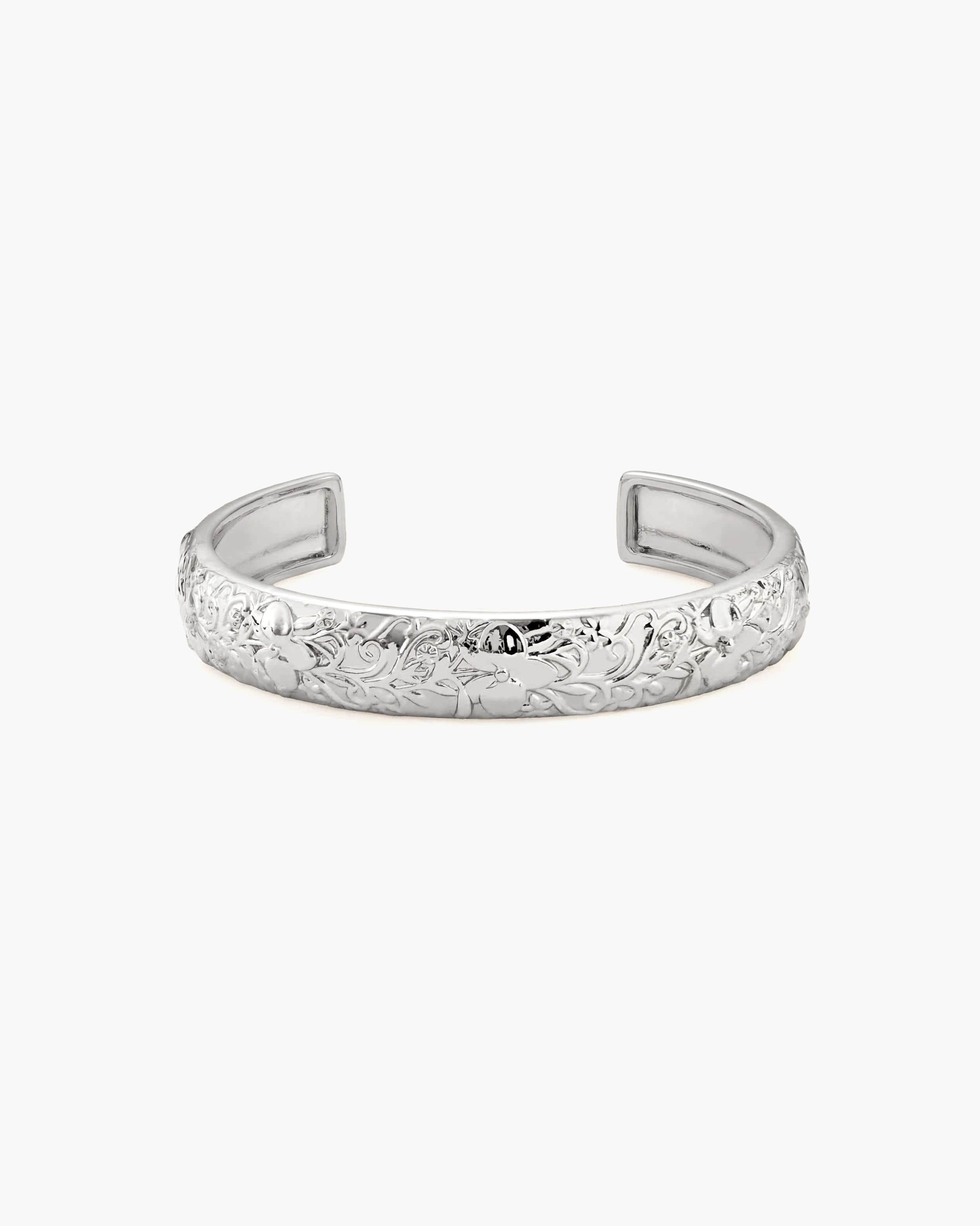 Serenade of Orchid Bangle in Silver