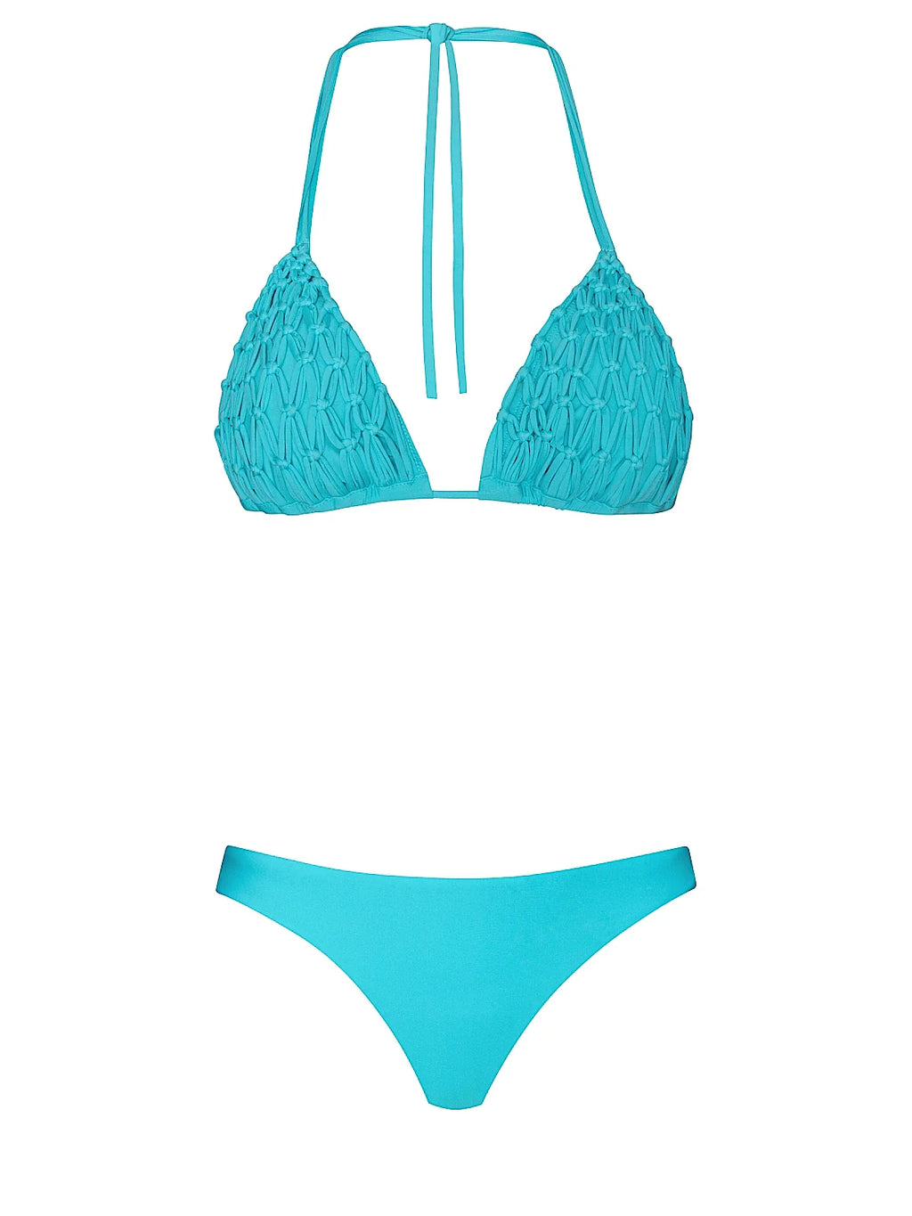Lila Triangle-Basic Ruched Bikini