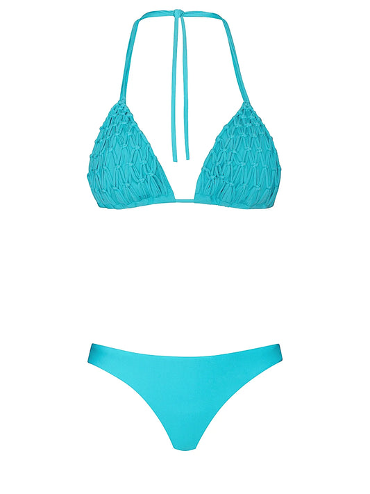 Lila Triangle-Basic Ruched Bikini