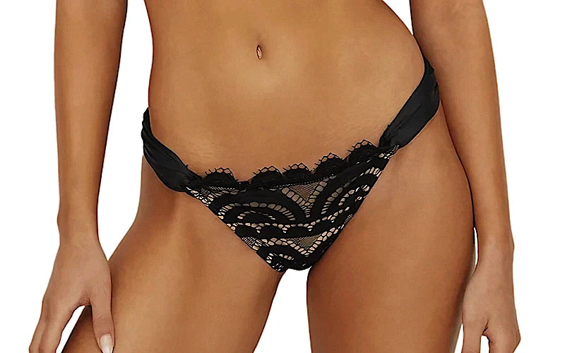 Lace Halter-Lace Fanned Bikini