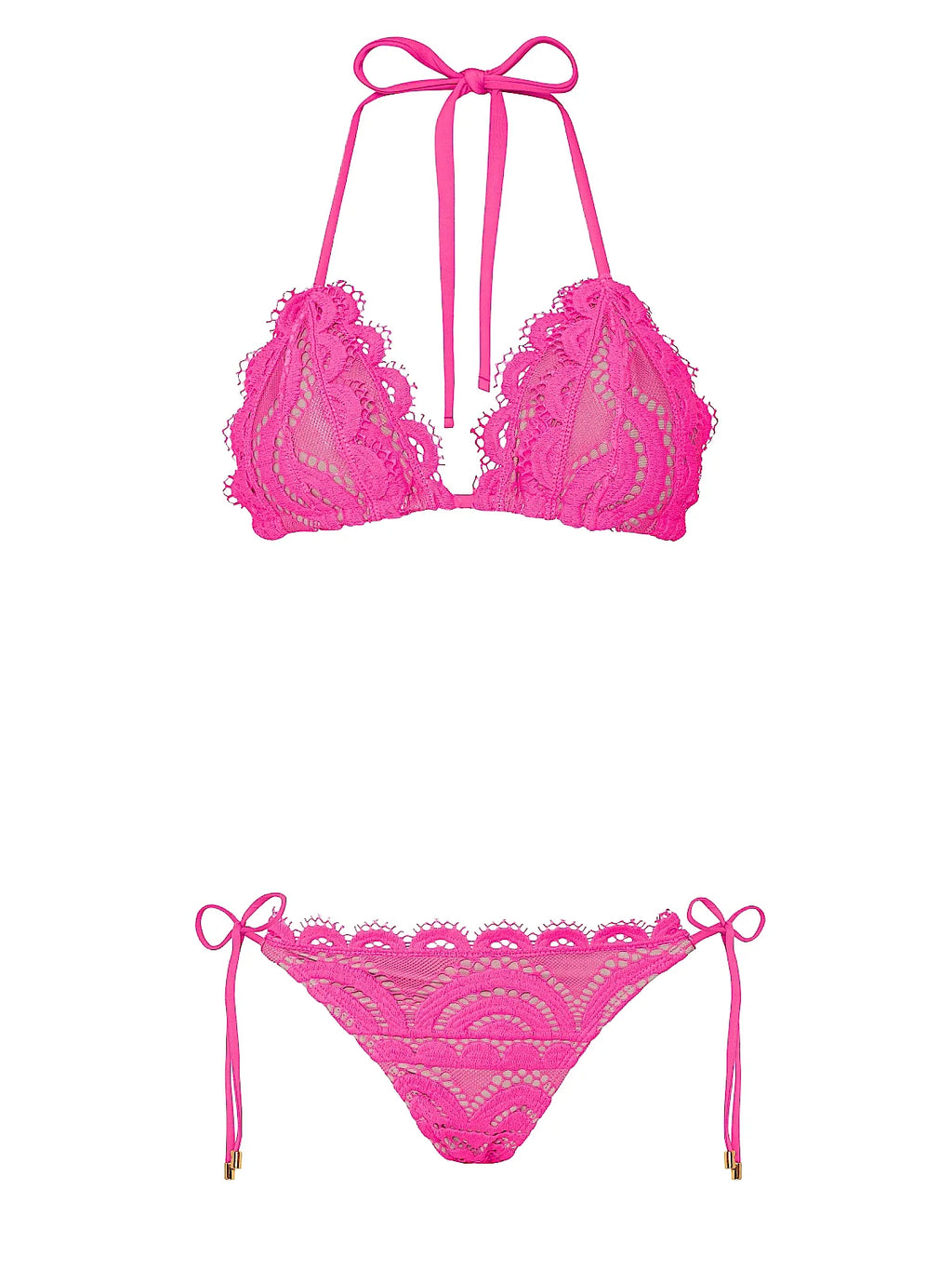 Lace Triangle-Lace Tie Side Bikini