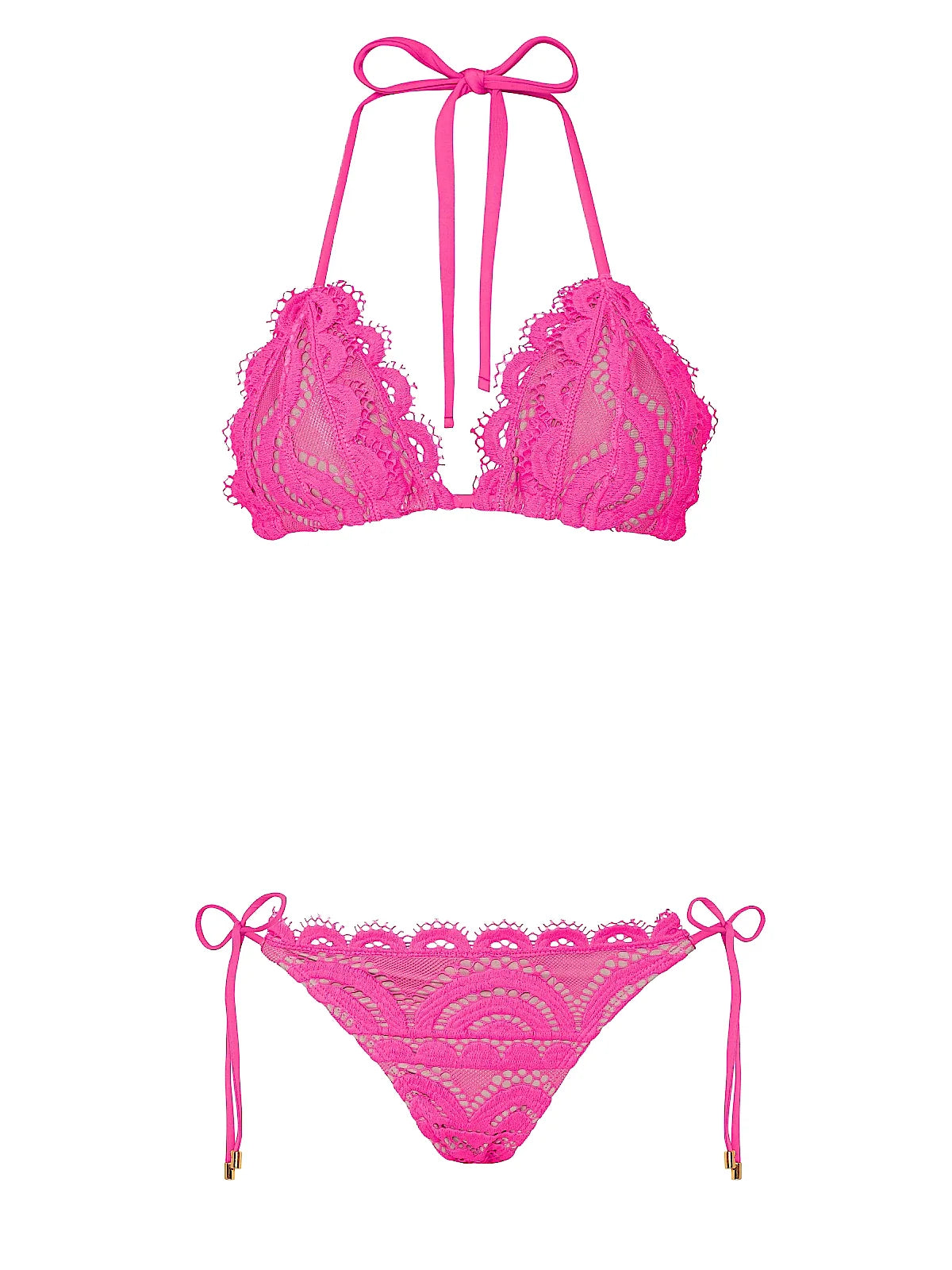 Lace Triangle-Lace Tie Side Bikini