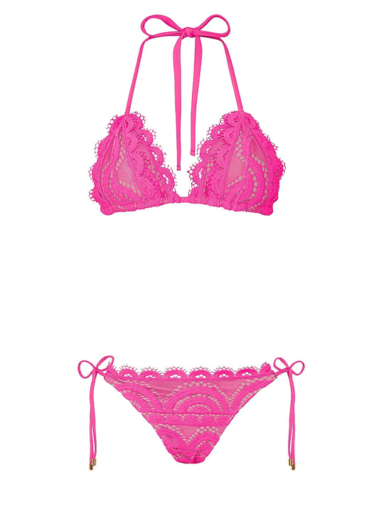 Lace Triangle-Lace Tie Side Bikini