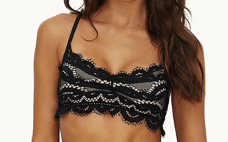 Lace Bralette-Lace Fanned