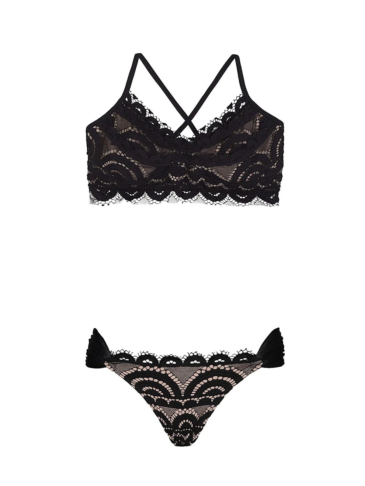 Lace Bralette-Lace Fanned