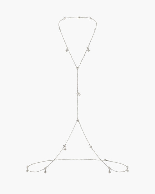 Twinkle Body Chain In Silver